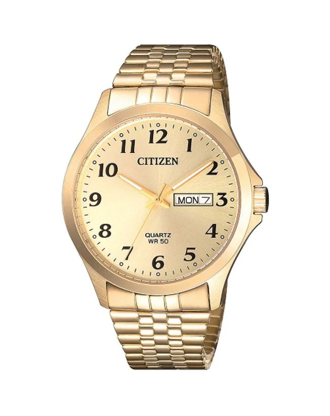 Citizen Gents Analoque Quartz Wr50 Gold Plates Dress Watch
