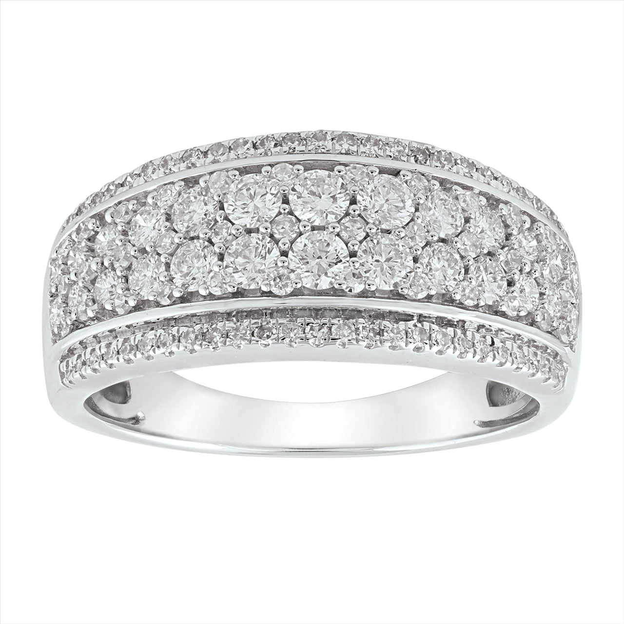 18Ct White Gold Diamond Dress Ring