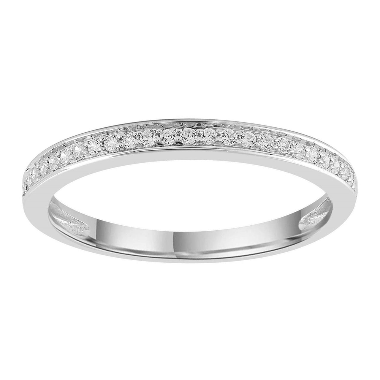 9Ct White Gold 0.15Ct Diamond Wedding Ring