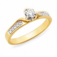 9Ct Gold Diamond Ring