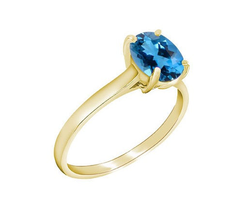 9Ct Yellow Gold Topaz Ring (March ) Birthstone