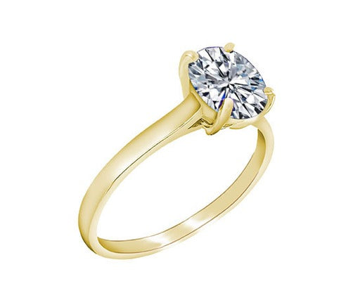 9Ct Yellow Gold Cubic Zirconia Ring (April ) Birthstone