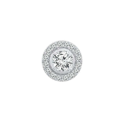 9Ct White Gold Cluster Diamond Pendant