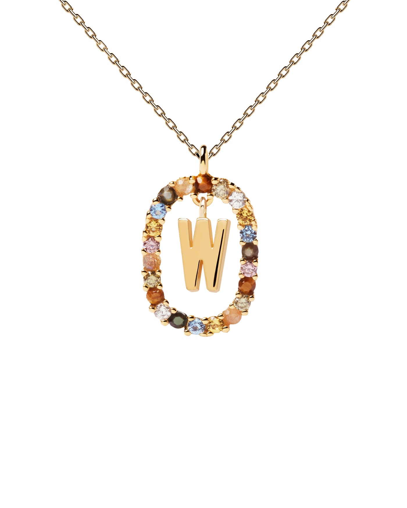 Pd Paola 18Ct Plated Letter W Necklace