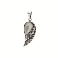 Sterling Silver Mother Of Pearl Wing Pendant