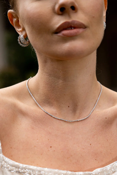 Sydney Soiree 2Mm Tennis Necklace 42Cm Ygp