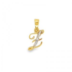9 Carat Yellow Gold Diamond Initial Pendant ( Z )