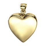 9Carat Yellow Gold 20Mm Plain Heart Locket