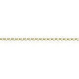 9 Carat Yellow Gold Bevelled Diam Cut Figaro 25Cm Anklet