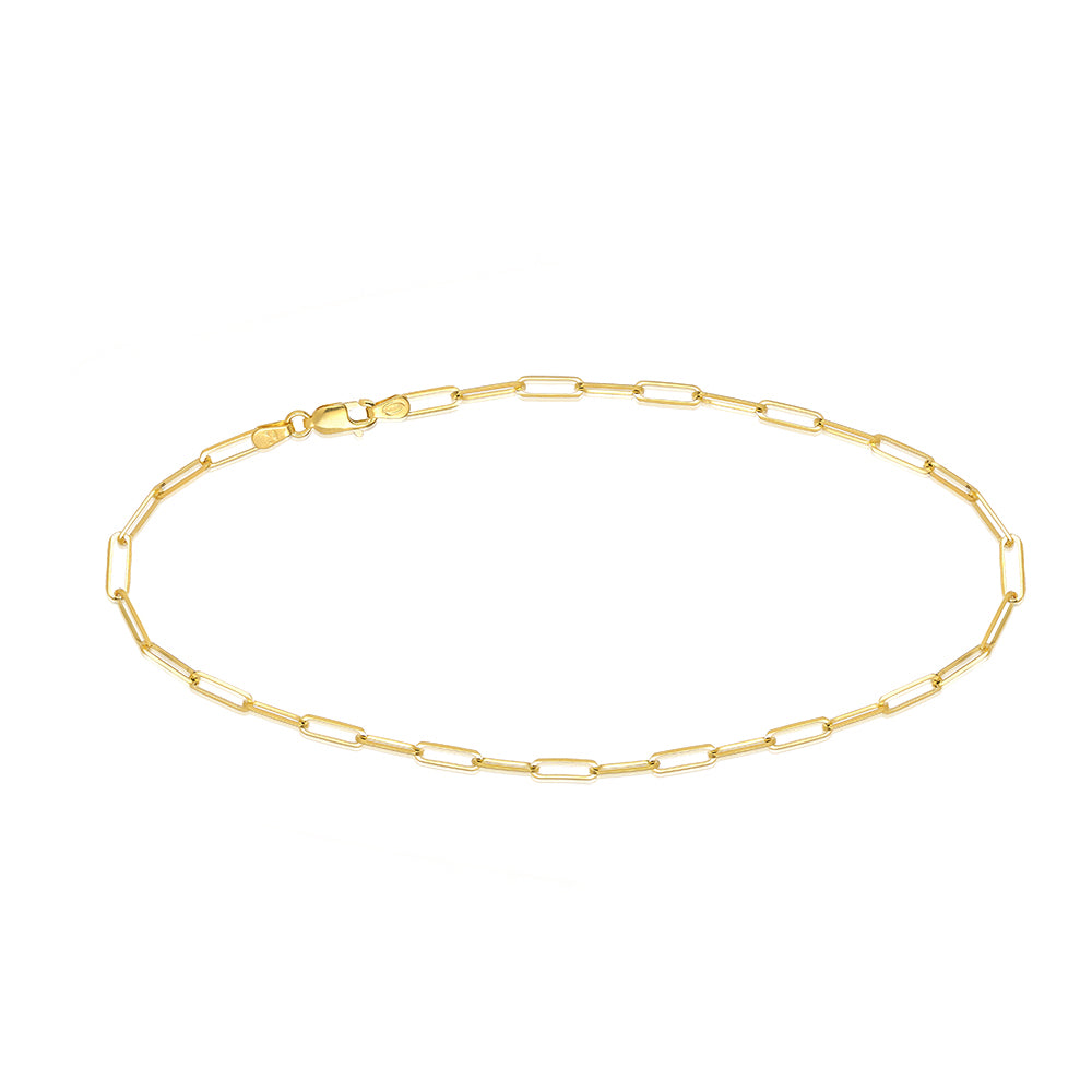 9Y Papper Clip Link Bracelet 70 gauge, 19cm.
