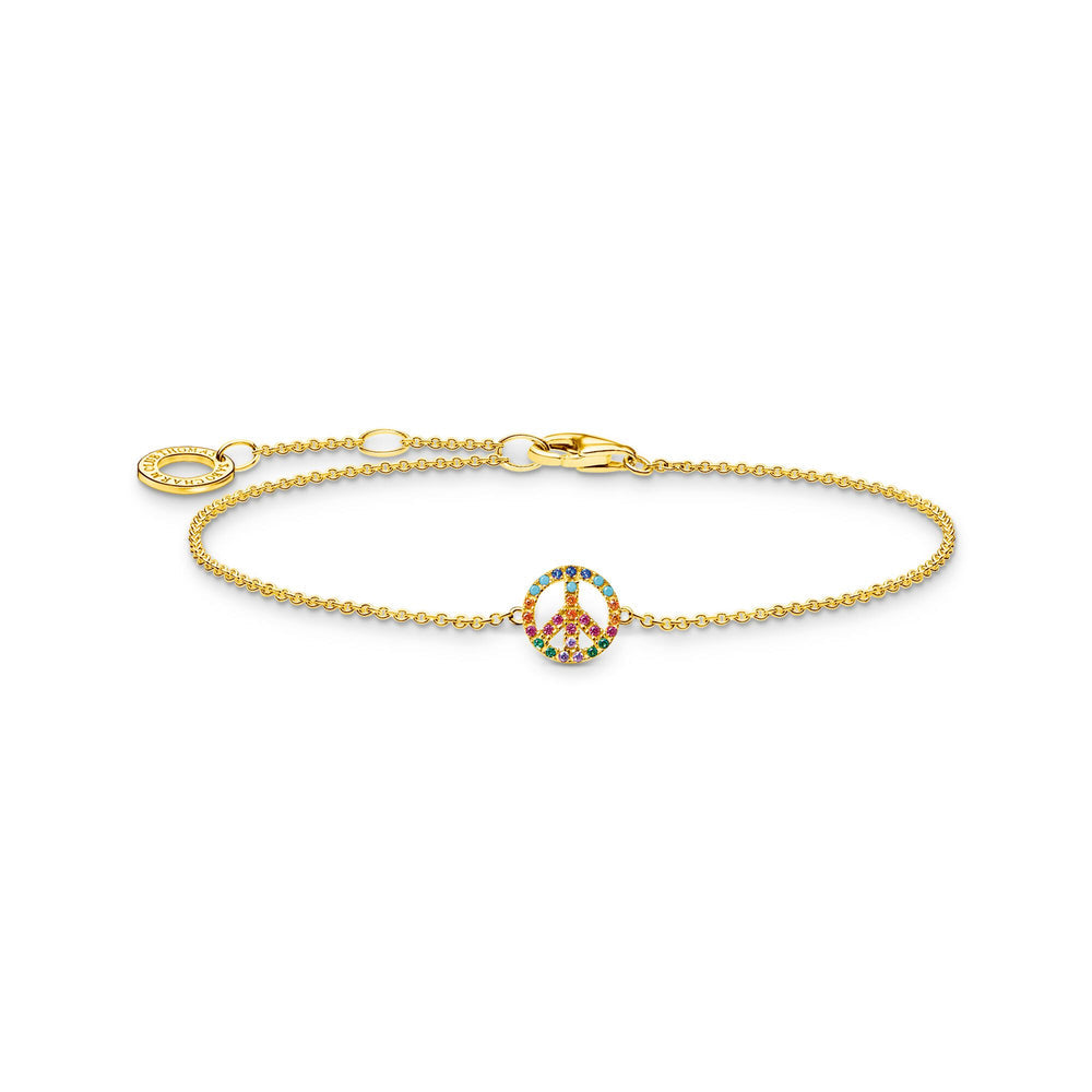 Thomas Sabo Rainbow Peace Cubic Zirconia Bracelet