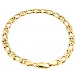 9Carat Yellow Gold Solid Anchor Bracelet 19Cm