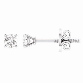 18Ct White Gold 0.50Ct Diamonds Stud Earrings