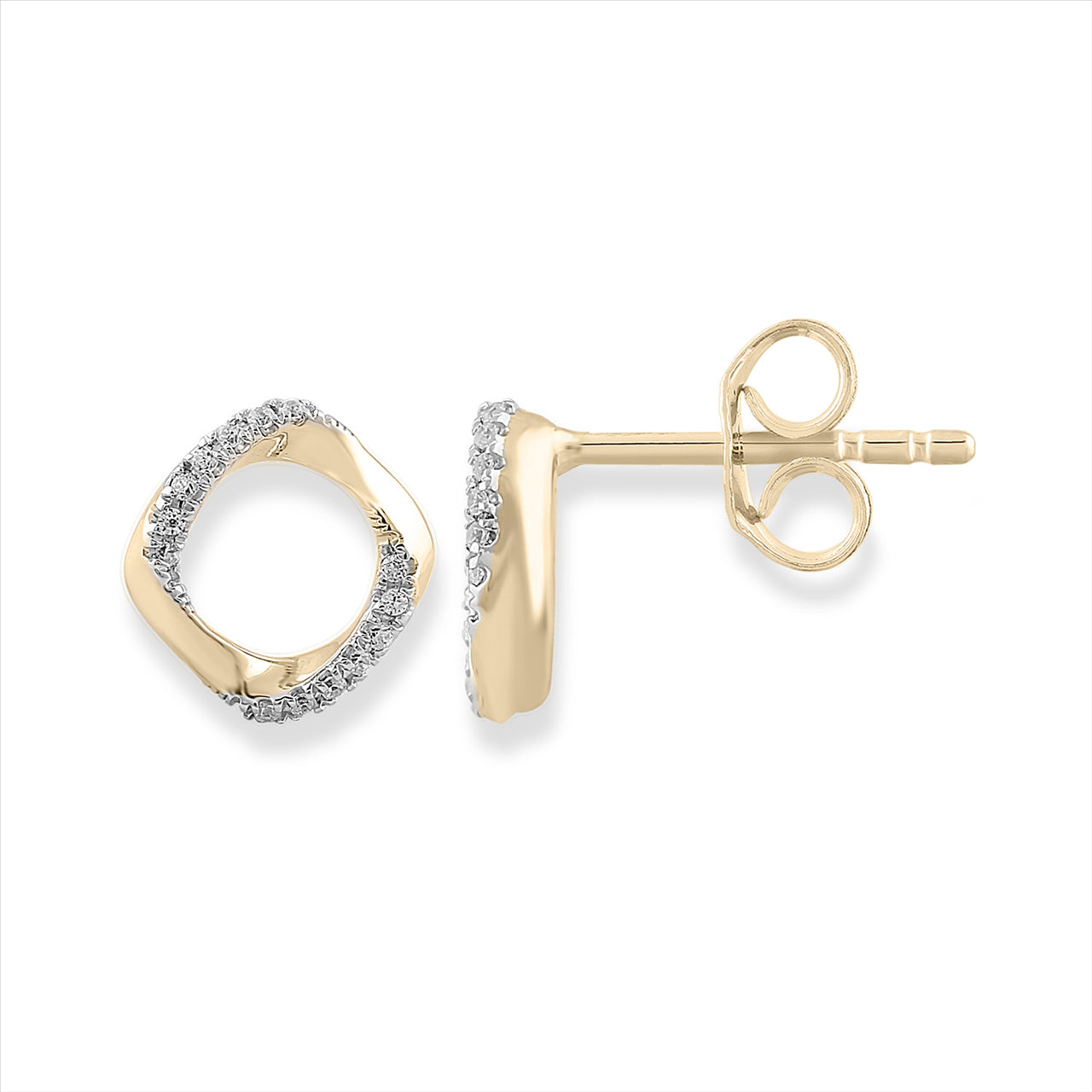 9Ct Yellow Gold Diamond Studs