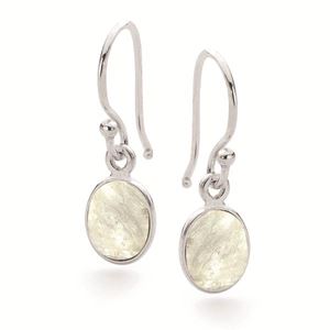 Moonstone Stone 8X10mm Earring 2.6Cm Drop