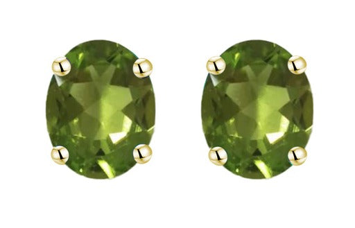 9Ct Yellow Gold Peridot Earrings (August )