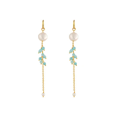 Bianc Thistle Gold Plated Hook Earrings