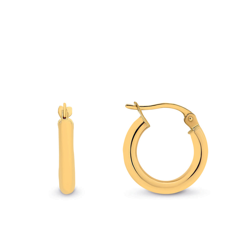10Mm 9K Yg Hoop Earring Xmas23 1106
