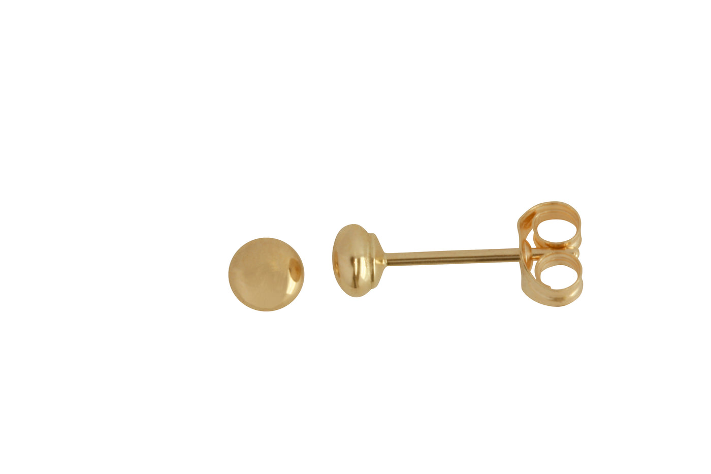 9Carat Yellow Gold 3Mm Flat Ball Studs