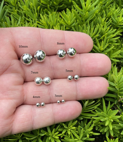 Silver 6Mm Rd Ball Studs
