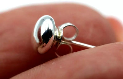 Silver 4Mm Flat Ball Studs