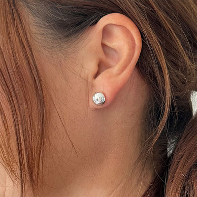 Silver 4Mm Flat Ball Studs