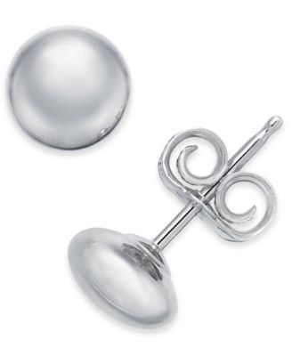 Silver 5Mm Flat Ball Studs