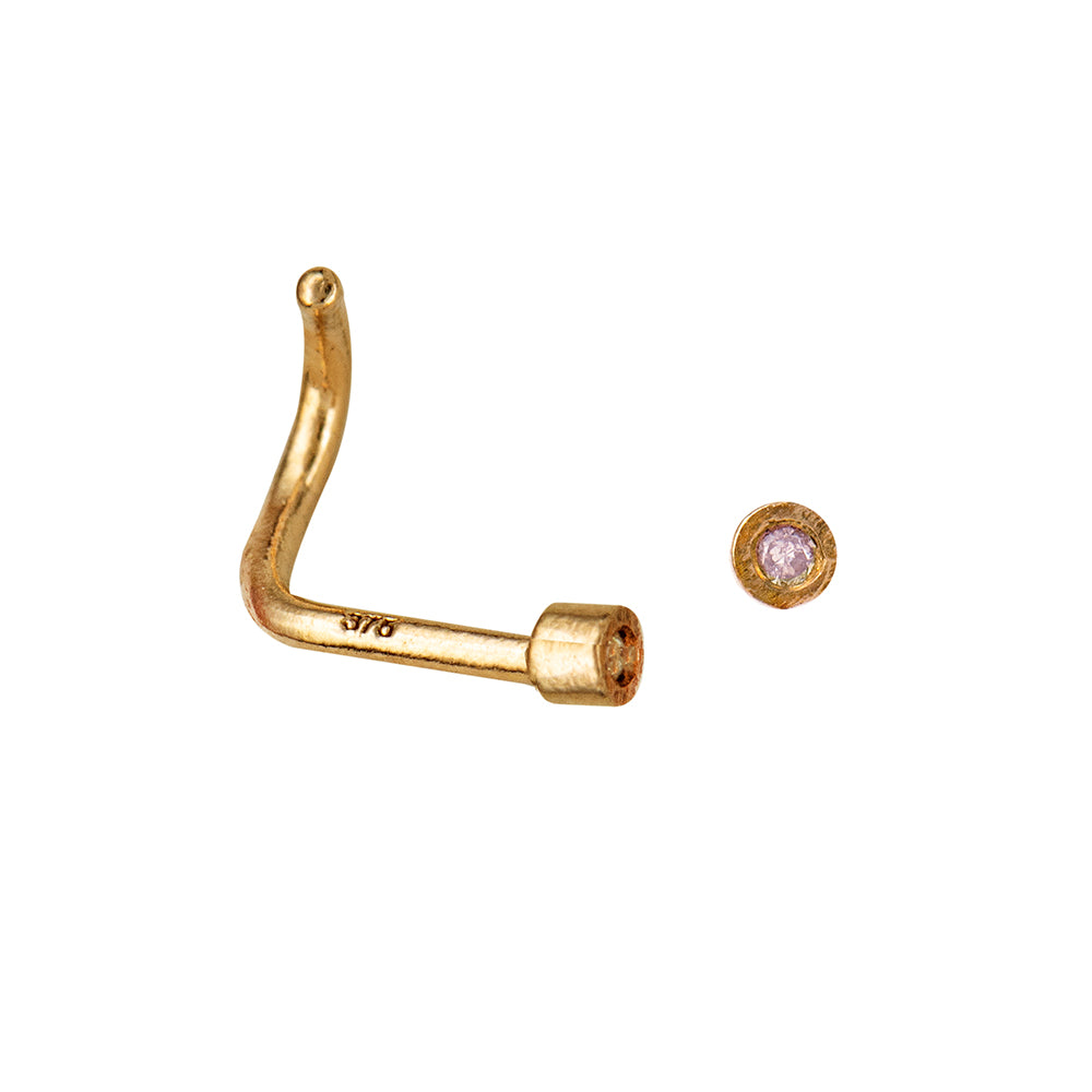 9CT DIAMOND SET NOSE STUD