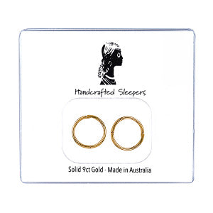 9Ct Solid 8Mm I.D. Plain Sleepers