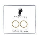 9 Carat Gold Solid 10Mm I.D. Facet Sleepers