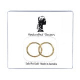 9 Carat Yellow Gold Solid 12Mm I.D. Facet Sleepers