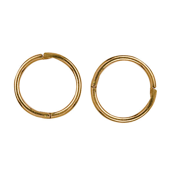 9 Carat Gold Solid 10Mm I.D. Plain Sleepers