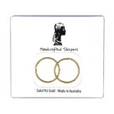 9 Carat Goldsolid 14Mm I.D. Plain Sleepers