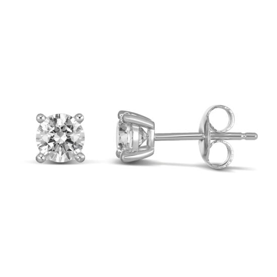 Evergem 9Ct Wg Claw Set Studs Earrings