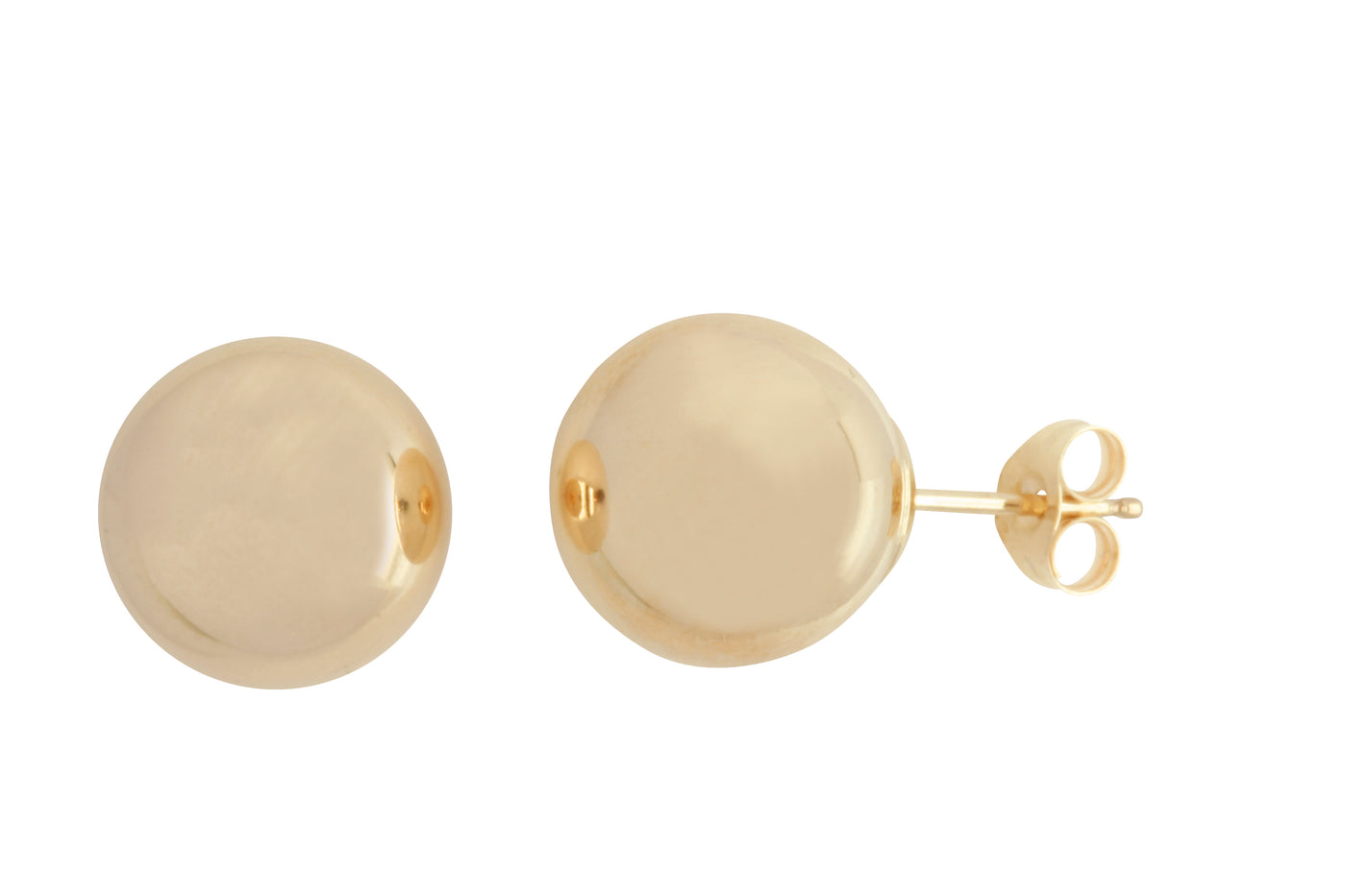9Ct Yellow Gold 10Mm Ball Studs