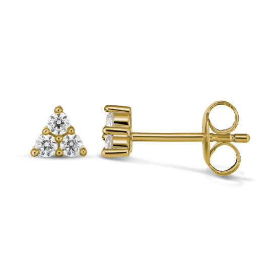 Evergem 9Ct Trilogy 9Ct Yg Stud Earrings