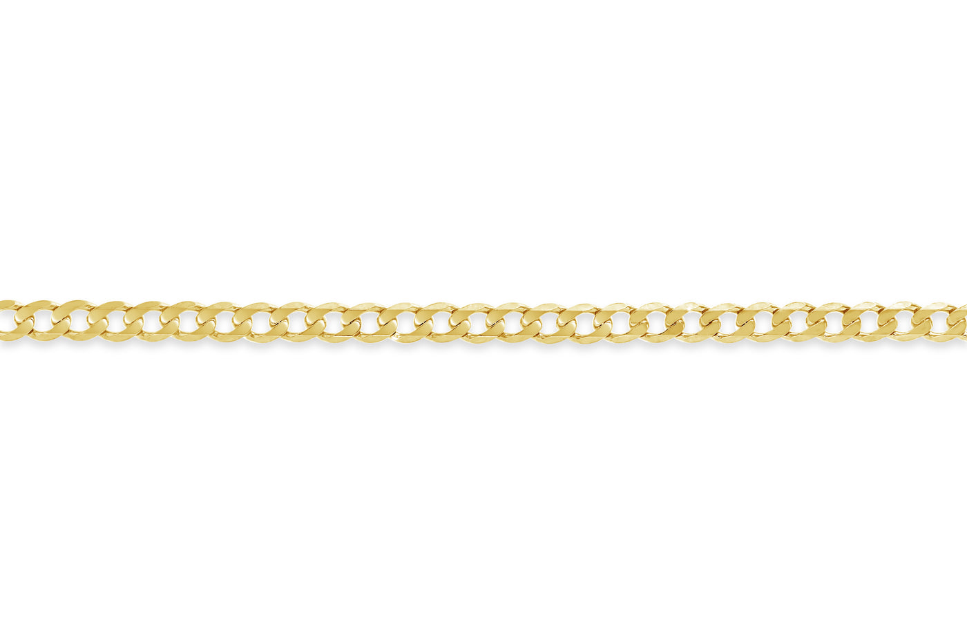 9Ct Yellow Gold Diamond Cut 50Cm Curb Chain