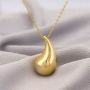 9K Yellow Gold Bold Hollow Drop 40-45cm