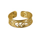 9Carat Yellow Gold Lace Toe Ring