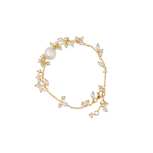 Bianc Arctic Gold Plated Fresh Water Pearl Bracelet