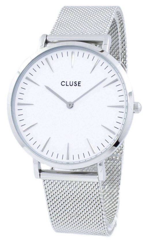 Cluse La Boheme Mesh Silver /Whte Dial Analoque Quartz Watch
