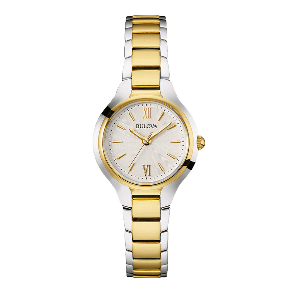 Bulova Classic Ladies Two Tone Stainless Steel Bracelet Analoque Quartz Watch