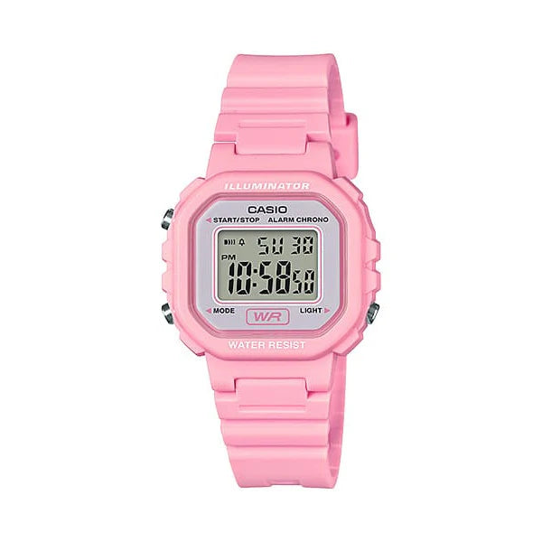 Ladies Std Digital S/Watch Alarm Led Wr Blue Resin Band