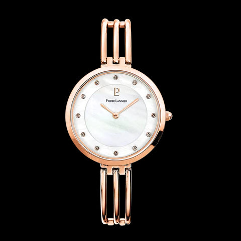 Pierre Lanner Liberty Pearl/Rose Gold 32Mm + 10Mm Bangle Watch