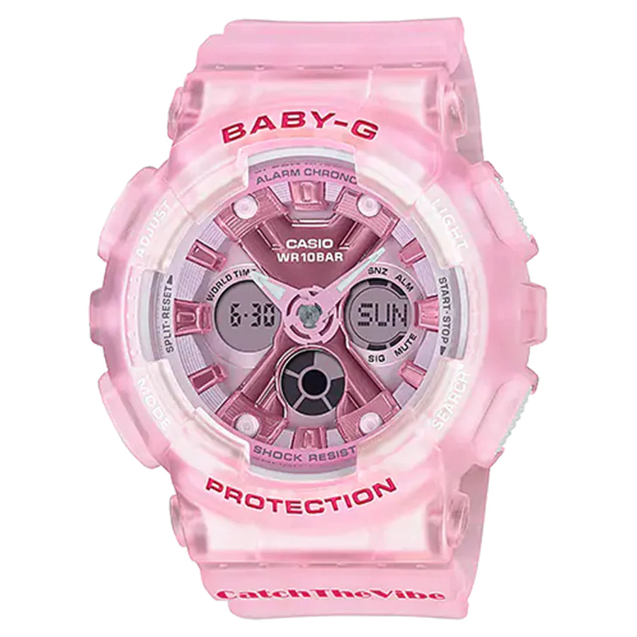 Baby G Duo 100M Alarm W/Time Pink Watch