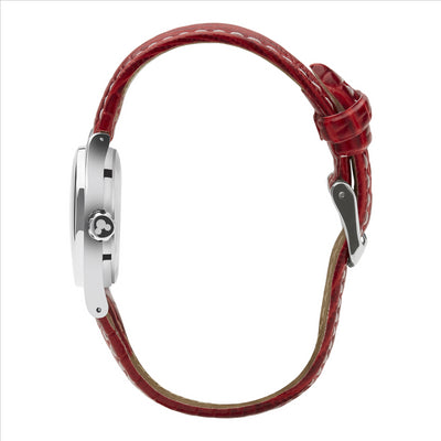 Mickey Quartz Watcxh With Red Croco Strap