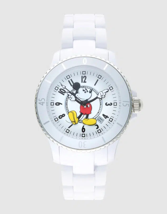 Disney Mickey Sports 40Mm White Analoque Quartz Watch