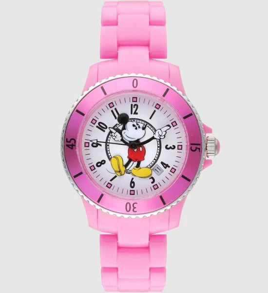 Disney Mickey Sports 40Mm Pink /White Watch