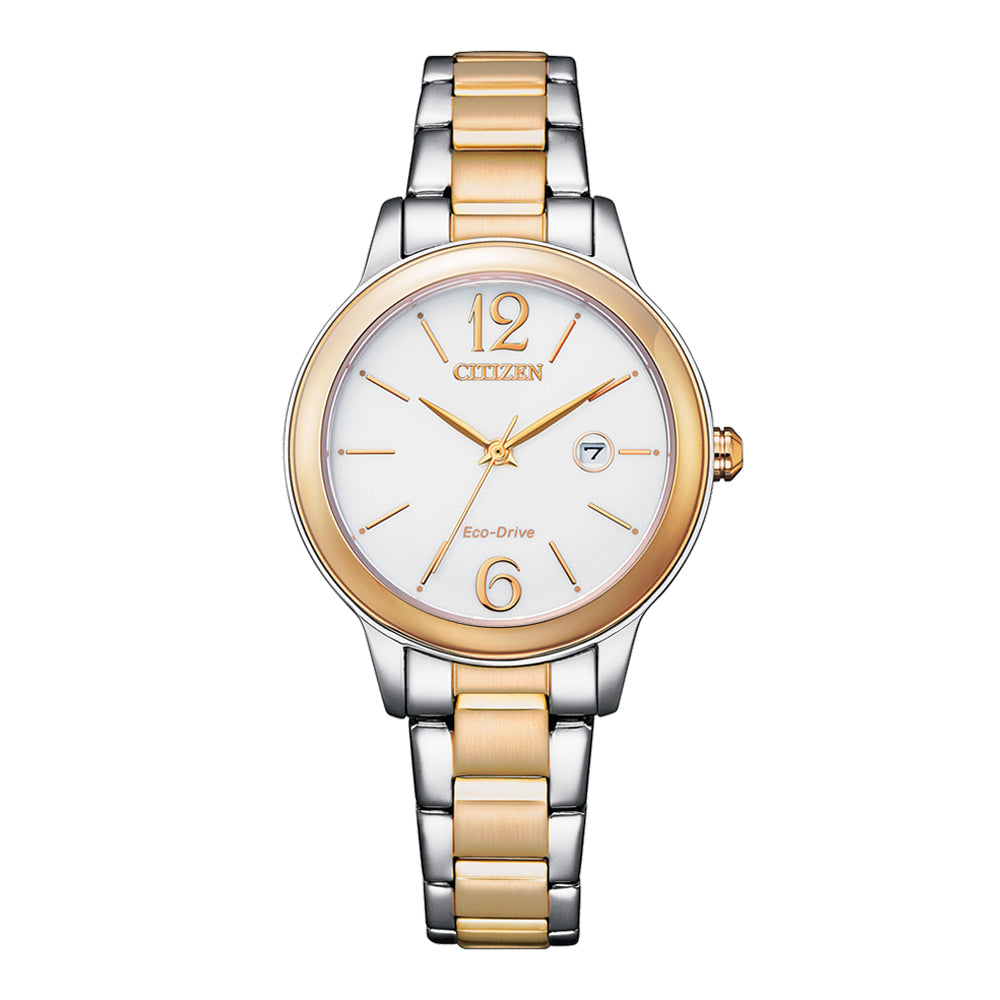 Citizen Two Tone Ladies Eco -Drive Wr100 Dress Watch