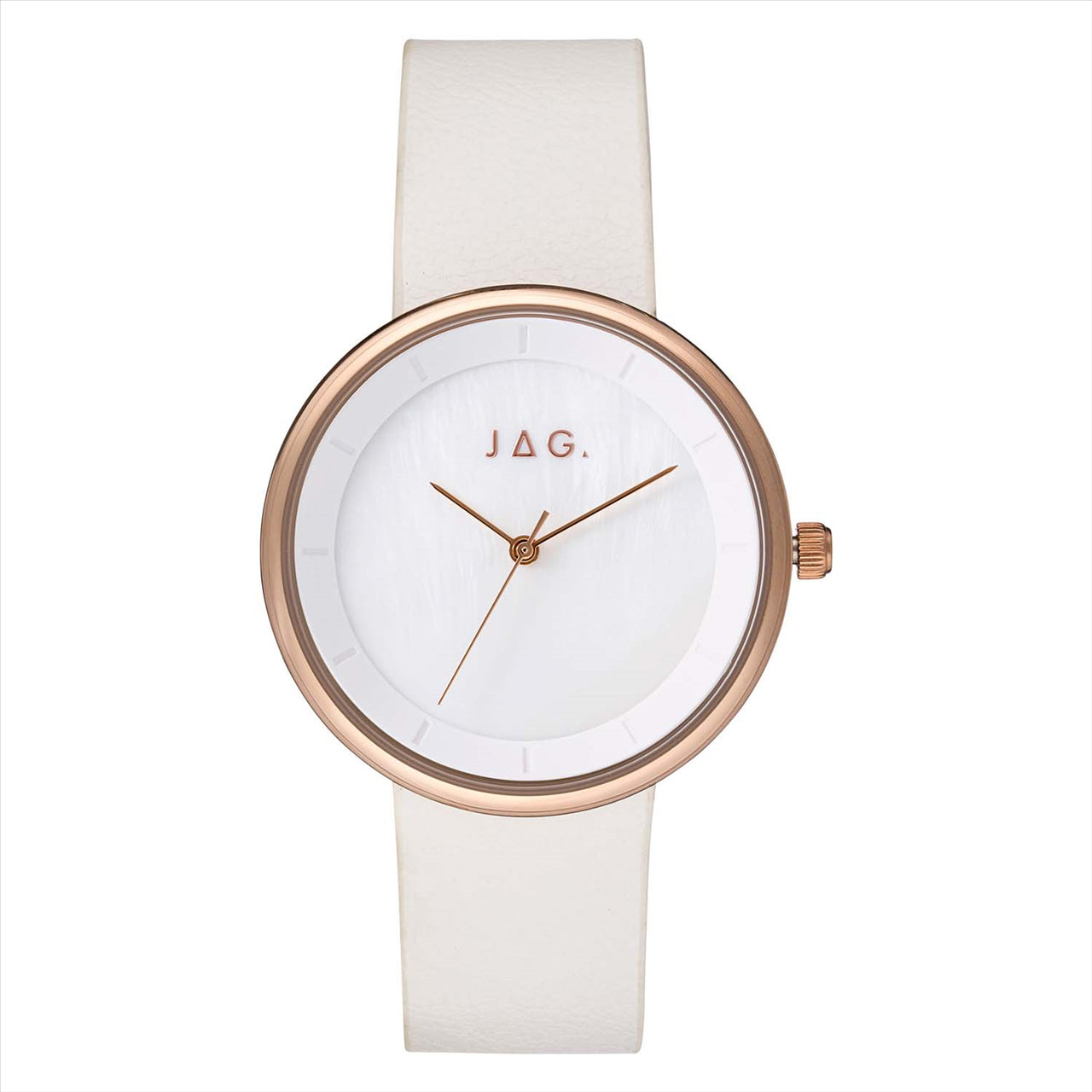 Jag Ally White Dial&Band Quartz Ladies Watch